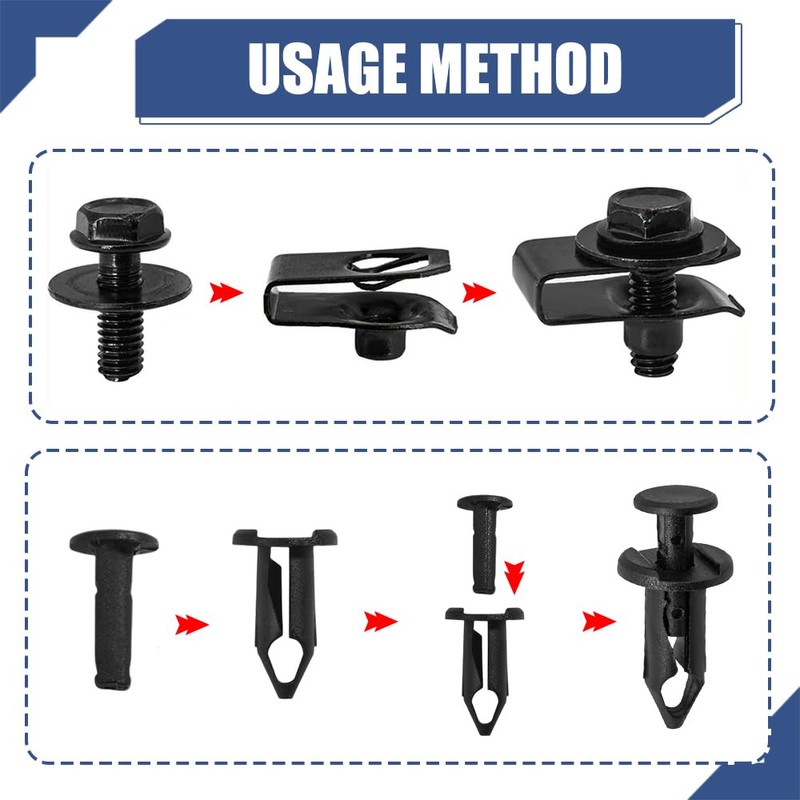 Lyxheth 35PCS Engine Under Cover Splash Shield Guard Body Bolts