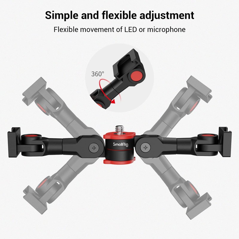 Dual Cold Shoe Mount by SmallRig, Extension Bar Universal Cold