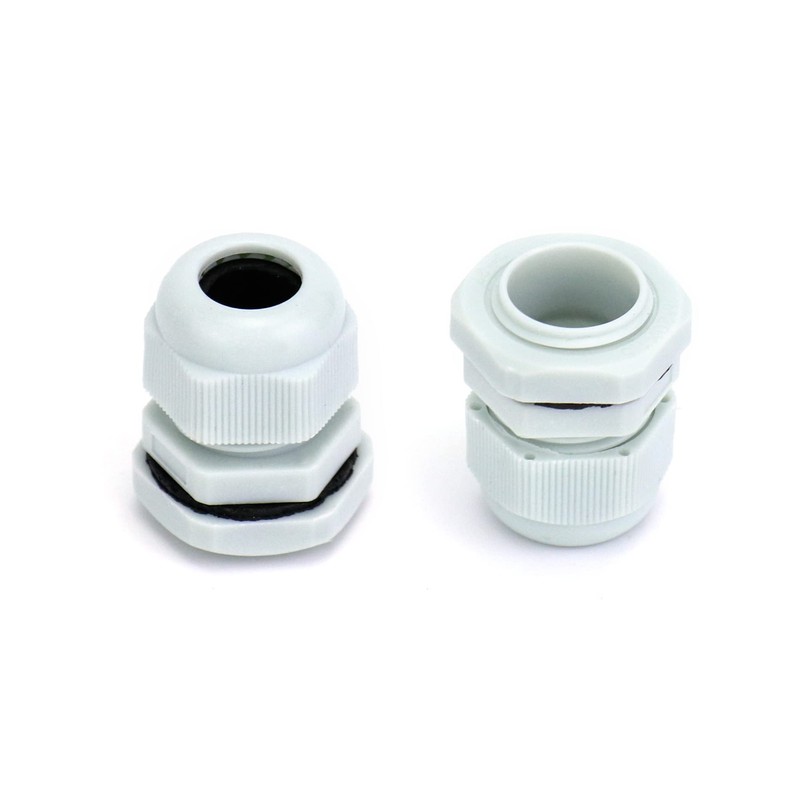 QWORK 20 x Waterproof Plastic Cable Gland Cable Glands M20
