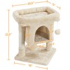 Topeakmart Cat Tree with Extra Large Plush Perch, Soft Cat