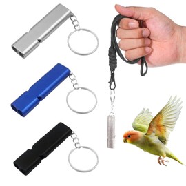 GGUFAY 3 Stück Trillerpfeife, Whistle Signalpfeife Notfall Laut,Trillerpfeifen Metall Notfallpfeife mit Schlüsselanhänger, Schiedsrichter Outdoor Notfall Survival Pfeife(Silber + Schwarz + Blau)