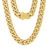 KRKC&CO 8/10/12/14mm Mens Cuban Link Chain,18k Gold Miami Cuban Chain,