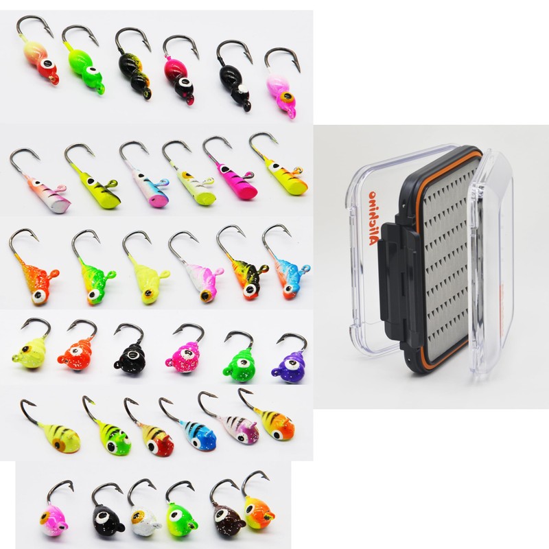 Alichino Ice Fishing Jig Set Ice Fishing Lures for Panfish