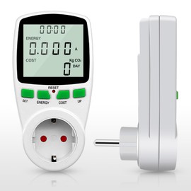 Electricity Meter for Balcony Power Plant, Power Meter for Socket, Energy Cost Meter, Current Meter for Balcony Power Plant, Power Meter Socket, Power Meter with 11 Monitoring Modes, 3680 W