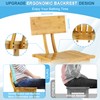 ETECHMART Bamboo Shower Bench with Back and Soap Dish, 2-Tier