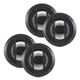 Boss Audio R63 Riot 6.5-Inch 600W 3 Way Car Audio Coaxial Speakers Stereo 4 Ohms with Car Mount, Poly Injection Woofer Cone & Rubber Surround (4 Pack)