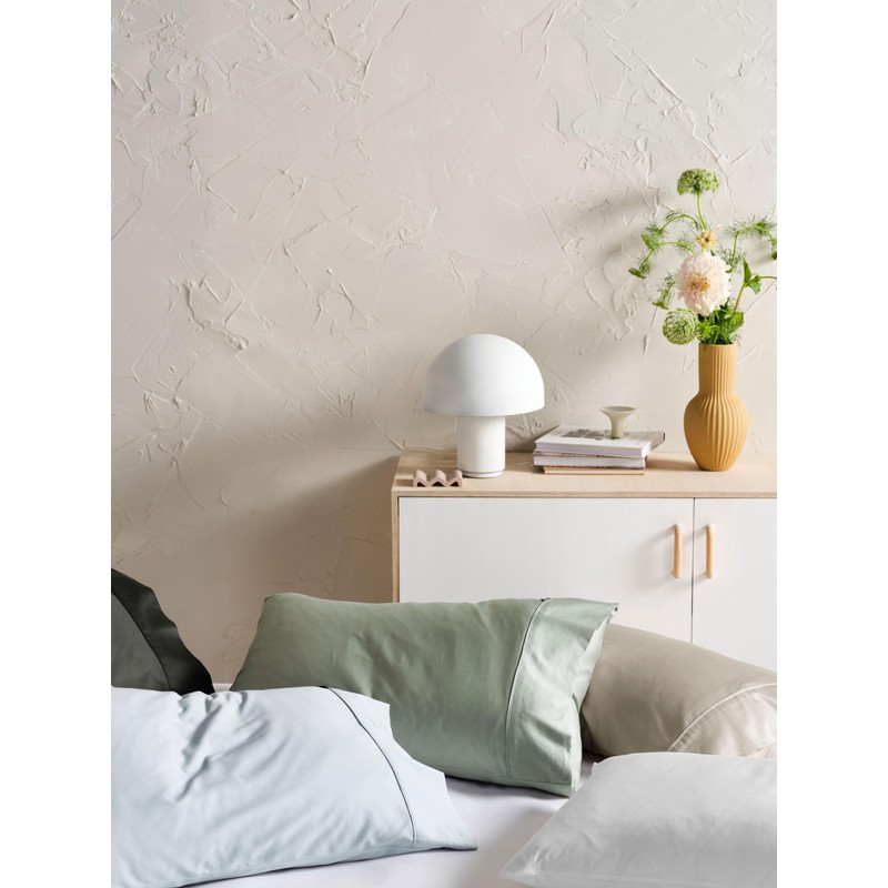 Linen House Augusta 500TC Cotton Sateen Pillowcase, White, Standard