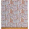 Benartex Cotton Hello Fall Words Autumn Thanksgiving Fabric Print by