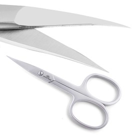 Nail scissors serrated blade