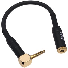 CESS-247 Right Angle 4.4mm Extension Cable, 4.4mm Female to Male for Headphone, 6-Inch