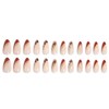 Advanced purple gradient style,Short almond-shaped nails,12 sizes - 24 nail