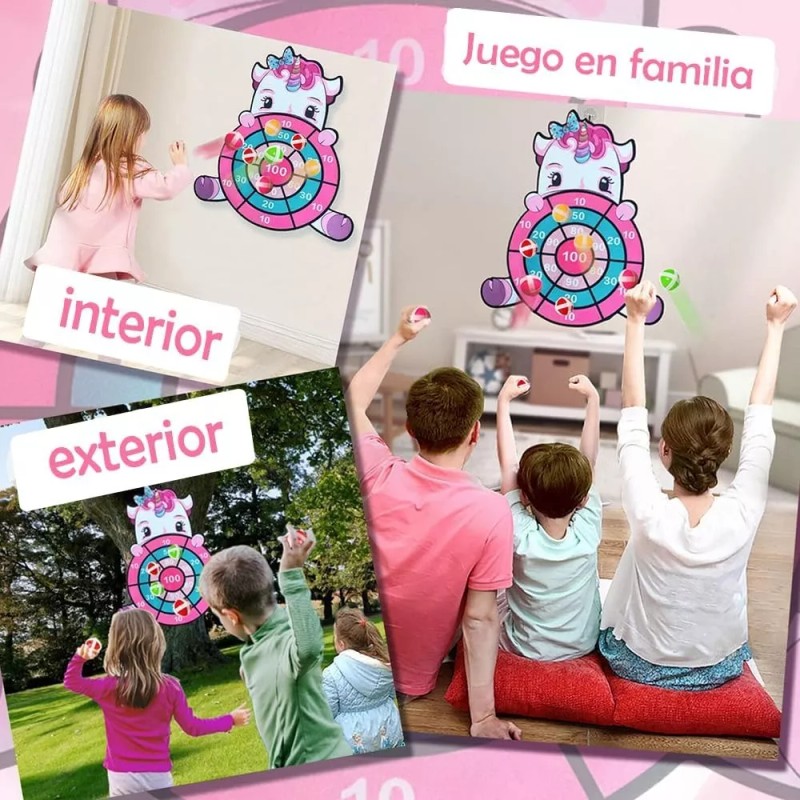 Baixi Tiro Al Blanco Diana 12 Dardos Pelotas Juego De