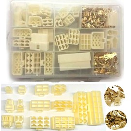 S.fields.inc Motorcycle Connector Crimp Terminal Coupler Male Female Set for Old Cars Bikes Restore (1-12)