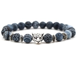 8MM Edelstein Armband Echte Steine Buddha Perlen, Naturstein Bracelets 19cm Heilsteine Perlenarmband Gute Reise Talisman Wunsch Sicherheit Wohlstand Guard Ihre Liebe Geschenk für Frauen, Herren