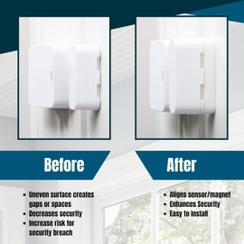 Magnet Riser Compatible with SimpliSafe - Self Adhesive DIY Magnet Side Sensor Spacer for SimpliSafe Wireless Home Security System Accessories, Sensor and Magnet are not Included (1 Inch)