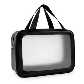 Clear Travel Toiletries Bag Makeup Thickened PVC Waterproof Transparent Wash Bags with Handles Plastic Cosmetic Bag for Women Men Holiday