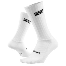 DEFEET Evo Jet Aero Crew Sock | Wind-Tunnel Engineered For Maximum Aerodynamic Gains | White | Small