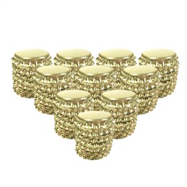 HAWORTHS 100 PCS Crown Bottle CaPs Decorative Bottle Cap Both Sideds Printed for Hair Bows, DIY Pendants or Craft ScraPbooks Gold