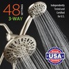 AquaDance 7" Premium High Pressure 3-Way Rainfall Combo with Stainless