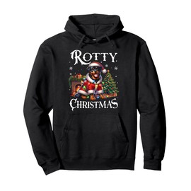 Rottweiler Xmas Rottweiler Rotty Christmas Rottweiler Pullover Hoodie