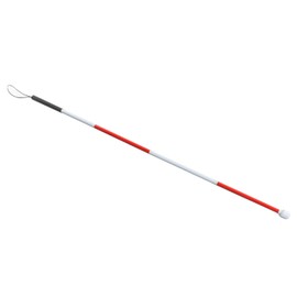 Folding Blind Cane Anti Slip Handle Red White Aluminium Light Weight Folding Walking Stick for Vision Impaired