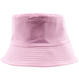 Cherry-on-Top Bucket Hat Plain Pink Cotton Hat Bucket Hats Men