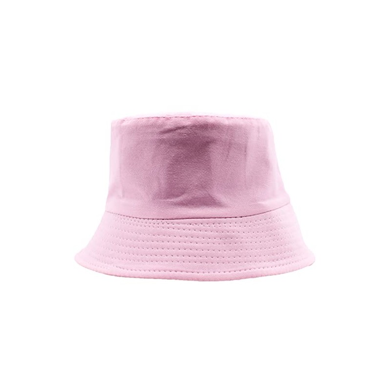 Cherry-on-Top Bucket Hat Plain Pink Cotton Hat Bucket Hats Men