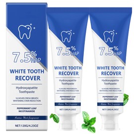 XdealCozyxc 2 PCS 7.5% Hydroxyapatite Toothpaste, Fresh Mint Flavor Protects Gums Oral Care Toothpastes