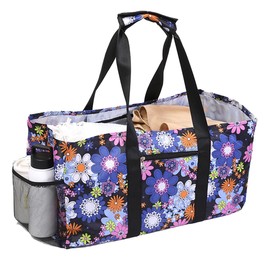 XINFULLWOL Extra Large Utility Tote Bag,Reusable Shopping Bags, waterproof beach bag,foldable and waterproof storage bag., 小花, Extra Large