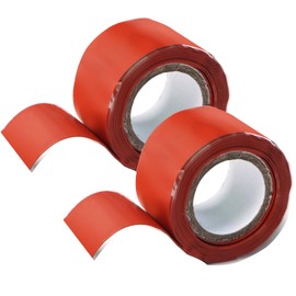 PackYard Self Fusing Silicone Tape 2 Rolls 1 in x 5' Red Waterproof Rubber Leak Proof Sealing Rubber Self-amalgamating Tape for Emergency Hot and Cold Water Pipe Repairs and Tool Fixation