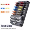 MICTUNING 12-Way 12-32V Blade Fuse Box Block Auto/Boat Car Fuse