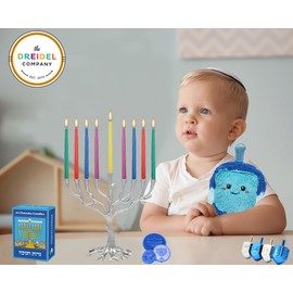 The Dreidel Company Jerusalem Hanukkah Candles Menorah Candles Single-Pack, Chanukah Candles 44 for All 8 Nights of Chanukah