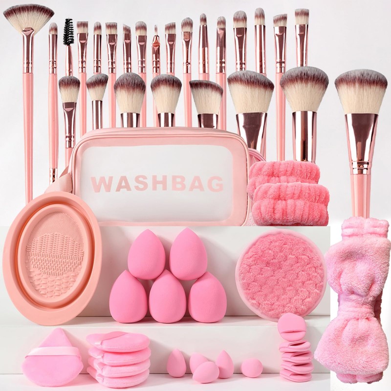ASVEL 51 Piezas Set de Brochas de Maquillaje Profesional Completo,
