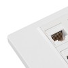 6 Port Cat 6 Ethernet Wall Plate Removable Female to
