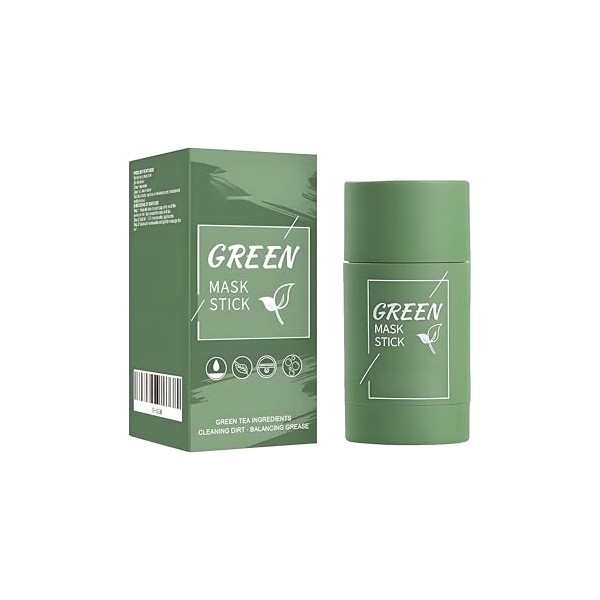 Green Tea Solid Mask Stick，Deep Cleansing & Hydrating Face Mask