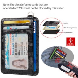 EcoVision Slim Minimalist Front Pocket Wallet, RFID Blocking Credit Card Holder Wallet with Detachable D-Shackle for Men Women