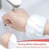 Yharnamite 4 Pairs Microfiber Wrist Wash Towel Bands, Face Wash