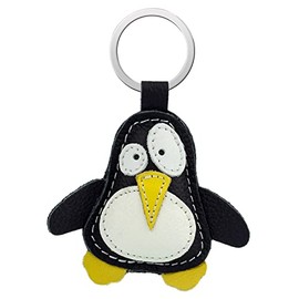Simaru Animal strong key ring made of high-quality genuine leather, made in the EU, perfect for Christmas, birthday, anniversary, find your favourite animal, penguin