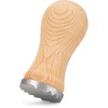 EVERYJOY Wooden Meat Tenderiser with Metal End (Brown, 11 cm/Round)