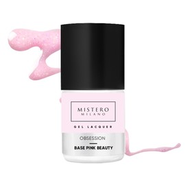 Mistero Milano OBSESSION BASE Pink Beauty UV LED Base for Nails - Cover Base - UV Base Coat Hybrid - Beginner DIY Nail Art Manicure Salon, Durable - Base Coat for Nails Treatment - 12 ml