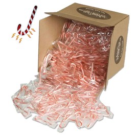Individually Wrapped Mini Candy Canes, Premium Quality, Red & White Peppermint, Super Bulk Pack, Over 1,000 Pieces