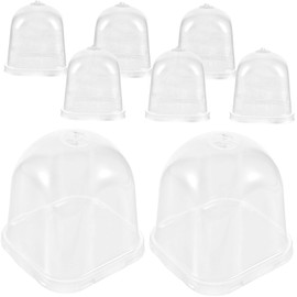 IWOWHERO 8pcs Transparent Plant Dome Greenhouse Covers for Freeze Protection Durable Planter Cover for Home Gardening Private Gardens Frost Guard for Plant Health and Growth