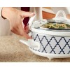 Crock-Pot Crockpot 2.5-Quart Mini Casserole Crock Slow Cooker, White/Blue