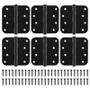 KOLET Ball Bearing Door Hinges, 4 x 4 Inches Black
