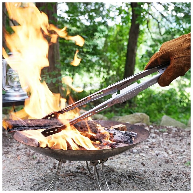 Tab. Extong Long Folding Tongs, Firewood Scissors, Fire Scissors, Tongs,