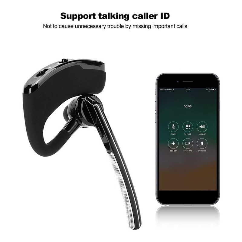 Cuifati Business Bluetooth Headphones, Wireless Hands-Free Stereo Earphones with Mic