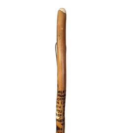 Walking Stick Bible Verse, 5 Different verses to choose from: 1 Cor 16, Eph. 4, Psalm 23, Prov. 4., Rev. 21, Hand-Carved in Hickory 54" Tall (Eph. 4:1)