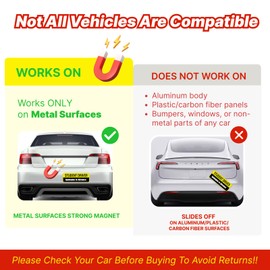 Lusinus Student Driver Magnet for Car - 2-Pack Reflective Funny Magnetic Bumper Sticker Set - Removable Novice Driver Safety Attention Sign - Weather-Resistant (Yellow-Black)