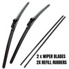 Fits Jaguar XF 2008-2014 All Season Wiper Blades With Extra