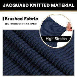 PrinceDeco Couch Covers for 3 Cushion Couch Sofa Pet Friendly Extra Large Couch Cover for Oversized Sofa Washable Furniture Protector Fitted Sofa Slipcovers Stay in Place(XL Sofa, Navy)